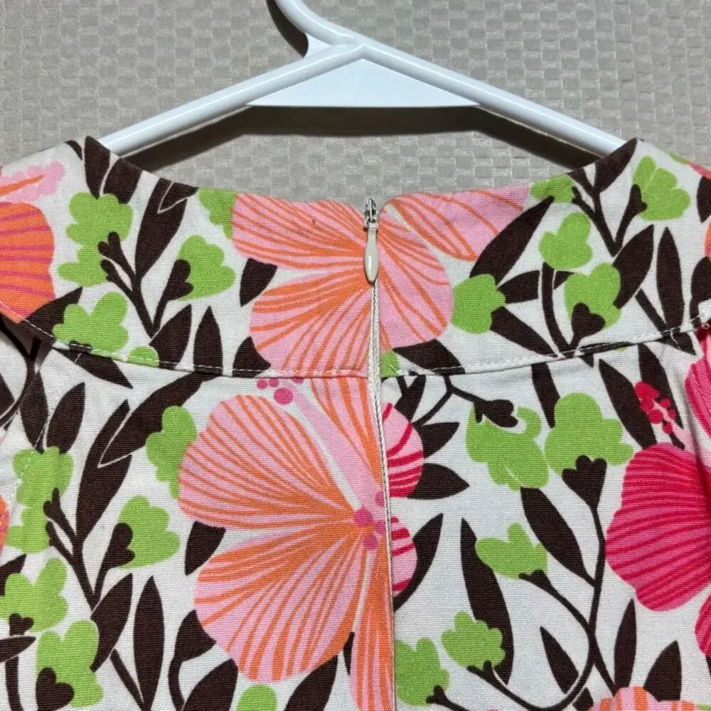 Hartstrings Girls Vintage Floral Cotton Bow Detail Dress Size 7